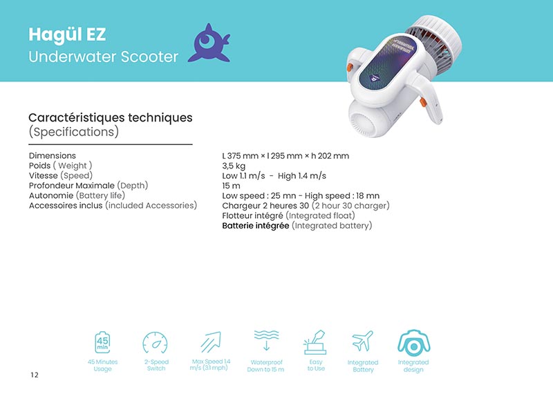 Brochure Sublue - scooters sous-marins